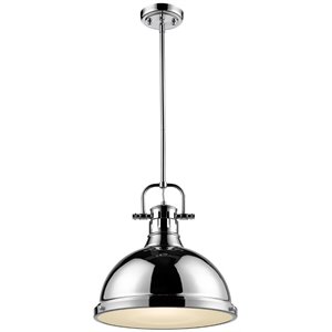beaumont lane large steel pendant in chrome