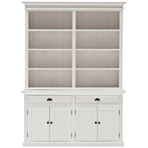 Beaumont Lane Storage Cabinet with Hutch in Pure White