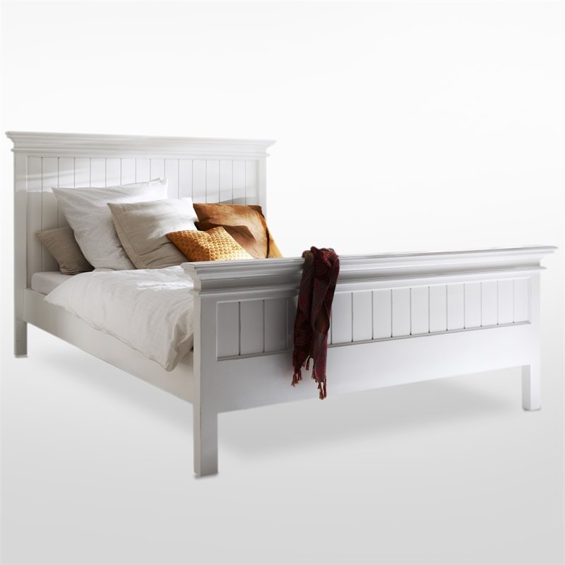 Beaumont Lane Queen Panel Bed in Pure White
