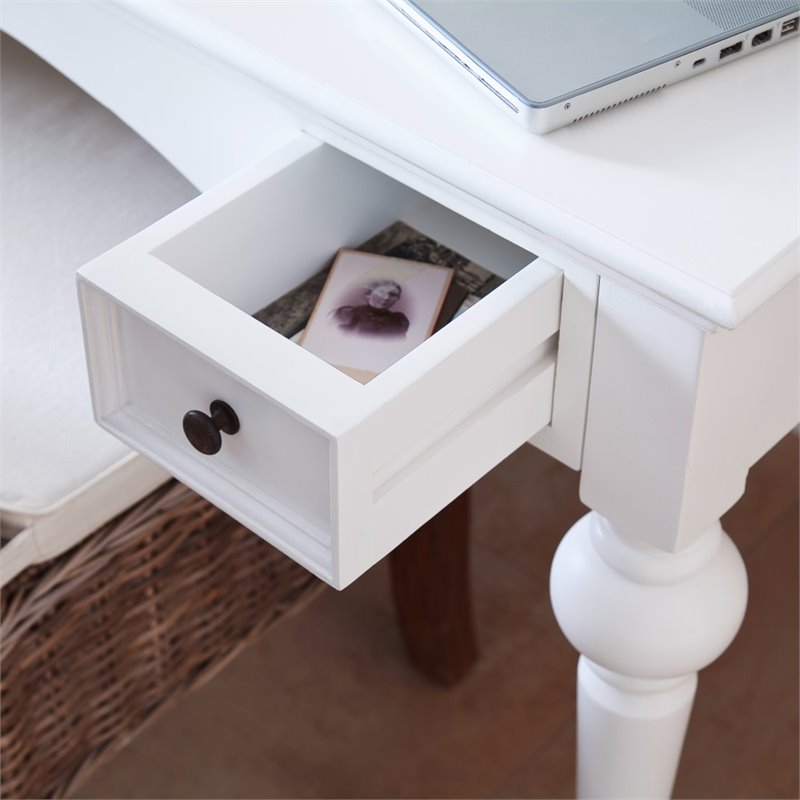 Beaumont Lane Secretary Desk in Pure White
