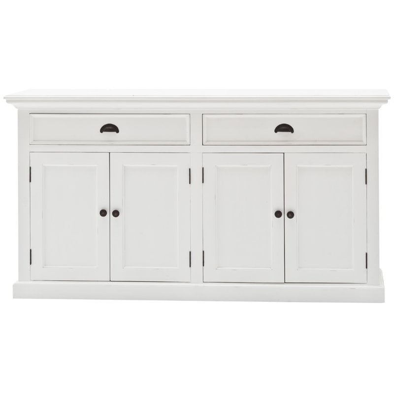 Beaumont Lane Wood Sideboard Dining Buffet with Storage in Pure White