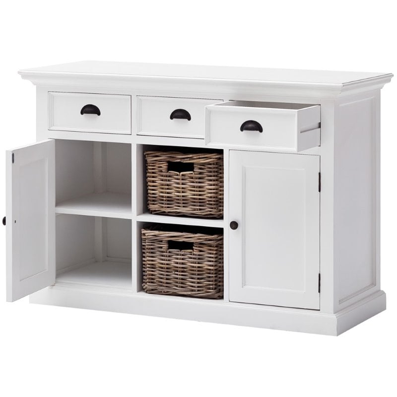 Beaumont Lane 2 Basket Buffet in Pure White