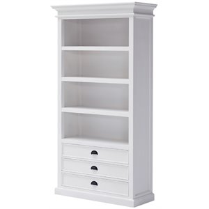 beaumont lane 4 shelf bookcase in pure white