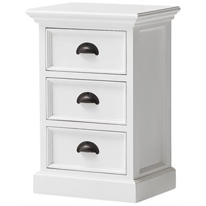 beaumont lane wood 3 drawer nightstand/ bedside in pure white