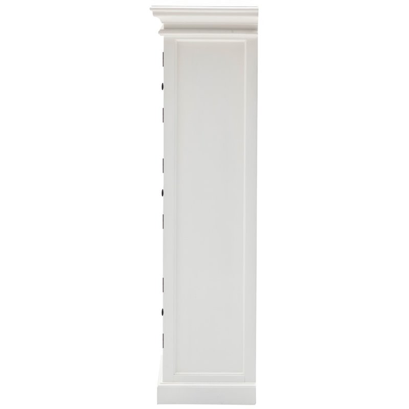 Beaumont Lane Coastal 3-Tier Wood Pantry/Cabinet with 6 Shelves in White