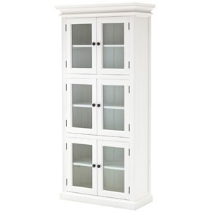 beaumont lane 3 tier wood pantry/cabinet with 6 shelves in pure white