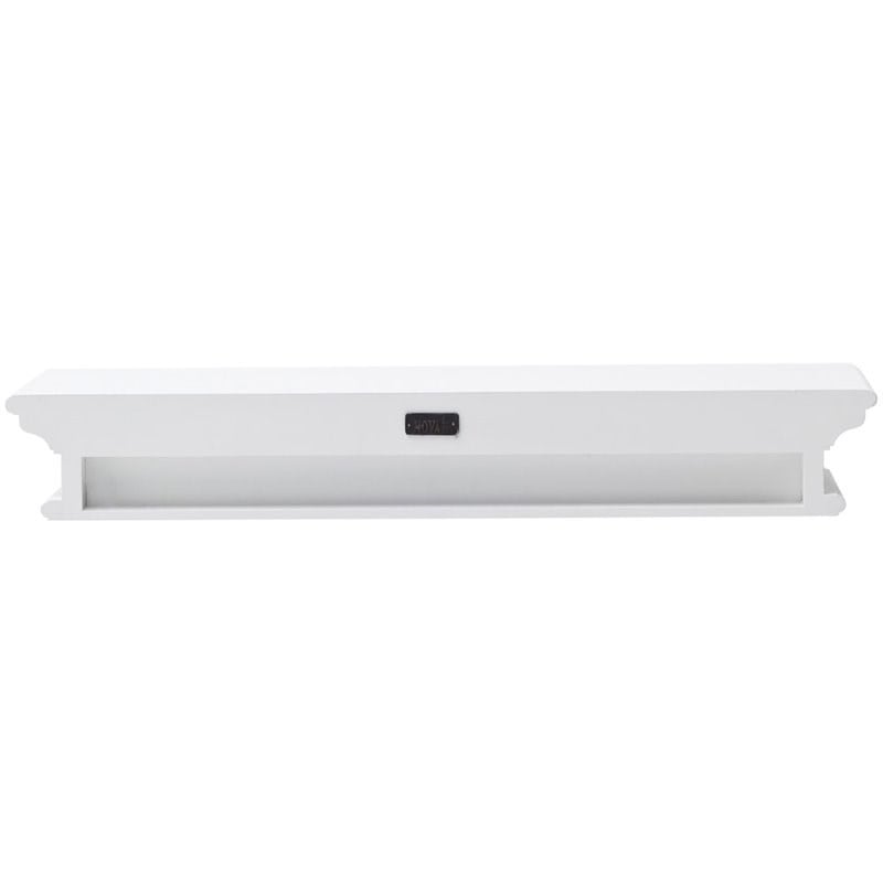 Beaumont Lane Extra Long Floating Wall Shelf in Pure White