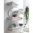 Beaumont Lane Solid Mahogany White Wall Shelf Rectangular Hand Finished 47.24