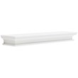 Beaumont Lane Solid Mahogany White Wall Shelf Rectangular Hand Finished 47.24