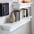 Beaumont Lane Solid Mahogany White Wall Shelf Rectangular Hand Finished 47.24
