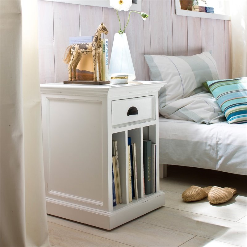 Beaumont Lane 1 Drawer Nightstand in Pure White