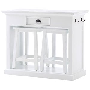 Beaumont Lane 3 Piece Kitchen Table Set in Pure White