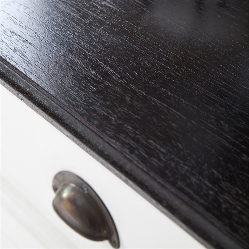 Beaumont Lane 2 Basket Buffet in Pure White and Black