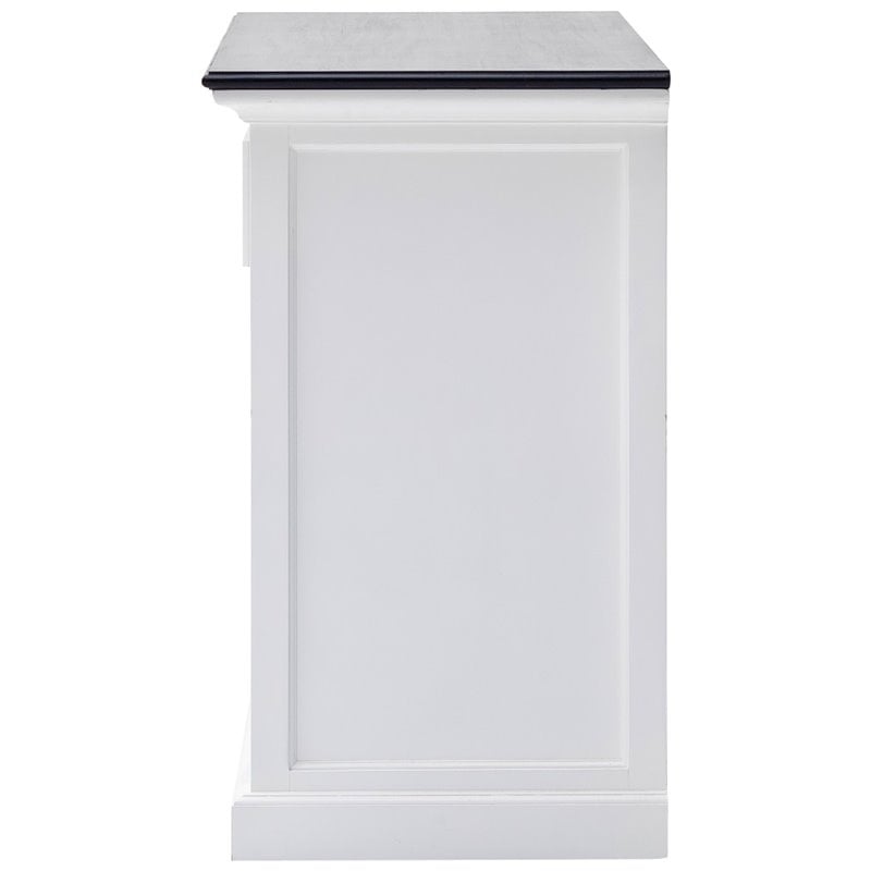Beaumont Lane Sliding Door Buffet in Pure White and Black