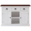 Beaumont Lane 2 Basket Buffet in Pure White and Dark Wood
