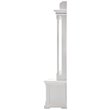 Beaumont Lane Wood Hall Tree/Coat Rack/Storage in Pure White - Assembled