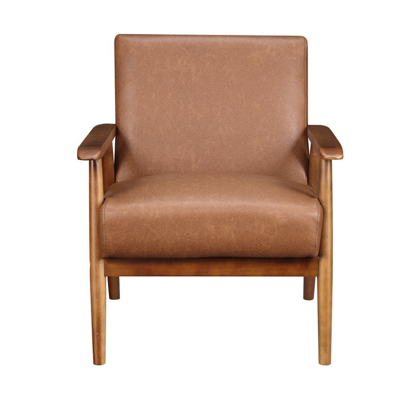 accent chair cognac