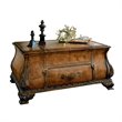 Beaumont Lane Old World Map Trunk Coffee Table in Light Brown