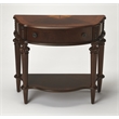 Beaumont Lane Traditional Rubber Wood Console Table in Cherry Brown/Walnut