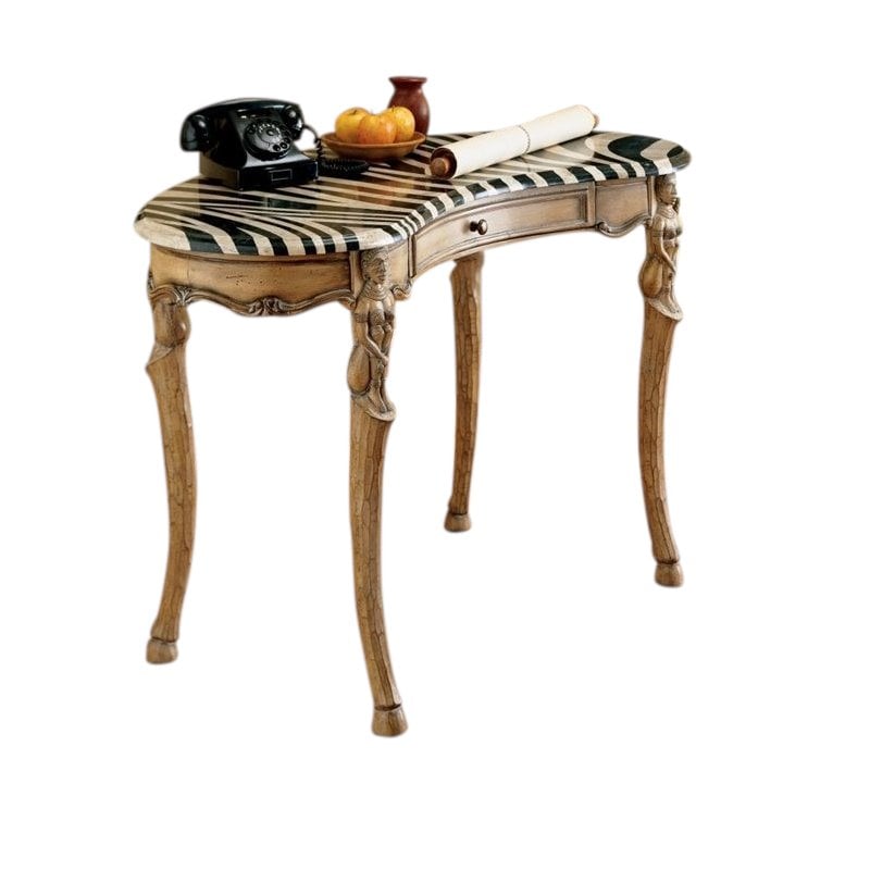 Beaumont Lane Zebra Stripped Top Writing Desk