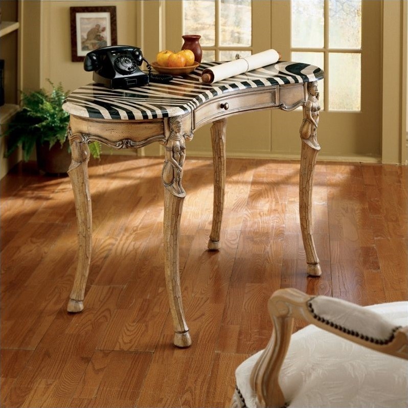 Beaumont Lane Zebra Stripped Top Writing Desk