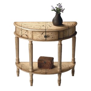 beaumont lane demilune console table in beige