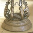 Beaumont Lane Traditional Metal and Stone Tall Planter In Gold