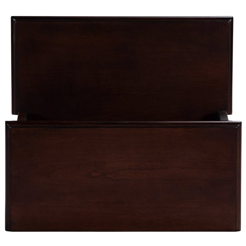 Beaumont Lane Traditional Acacia Wood Step Stool in Cherry Brown