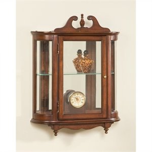 beaumont lane wall curio cabinet in cherry