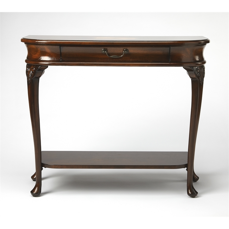 Beaumont Lane Wood Cherry Brown Console Table Rectangular 36