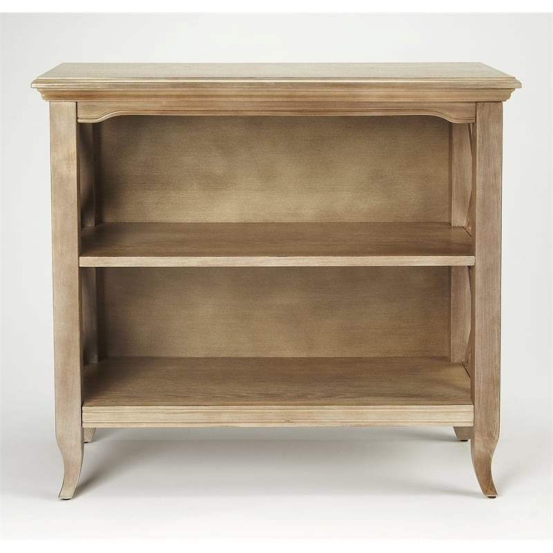 Beaumont Lane Transitional Wood Bookcase in Natural Driftwood