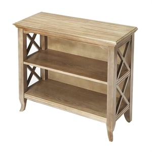 Beaumont Lane Transitional Wood Bookcase in Natural Driftwood