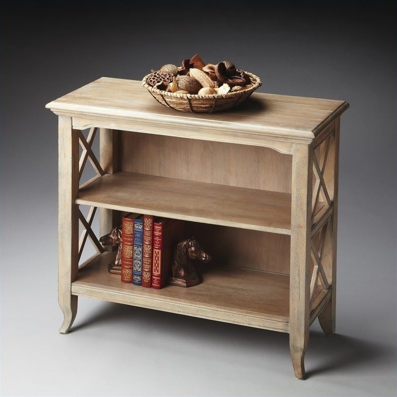 Beaumont Lane Transitional Wood Bookcase in Natural Driftwood