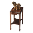 Beaumont Lane Traditional Wood Side Table in Olive Ash Burl/Cherry