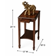 Beaumont Lane Traditional Wood Side Table in Olive Ash Burl/Cherry