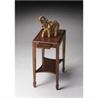 Beaumont Lane Traditional Wood Side Table in Olive Ash Burl/Cherry