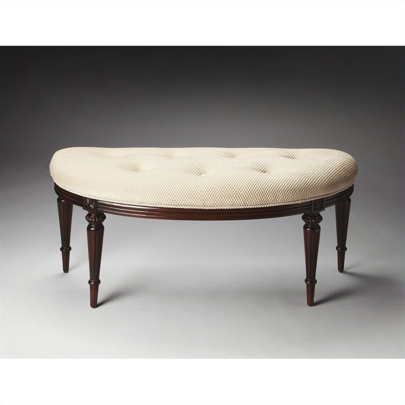 Beaumont Lane Demilune Bench in Cherry