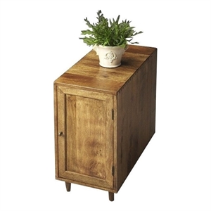 beaumont lane modern mango wood solids accent chest in light brown