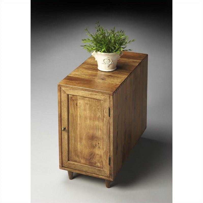 Beaumont Lane Modern Mango Wood Solids Accent Chest in Light Brown