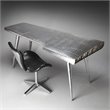 Beaumont Lane Metal Writing Desk in Silver