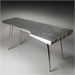 Beaumont Lane Metal Writing Desk in Silver