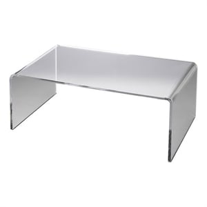 beaumont lane modern acrylic plastic coffee table in crystal clear