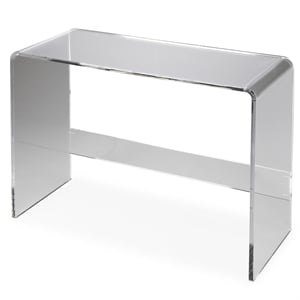 beaumont lane crystal clear acrylic console table in clear