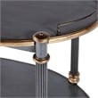 Beaumont Lane Olive Ash Burl Medium Brown Serving Cart Oval Distressed 31