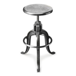 Beaumont Lane 22&quot Iron Bar Stool in Silver