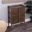 Beaumont Lane 6-Drawer Contemporary Iron Metal Chest in Antique Bronze