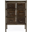 Beaumont Lane 6-Drawer Contemporary Iron Metal Chest in Antique Bronze