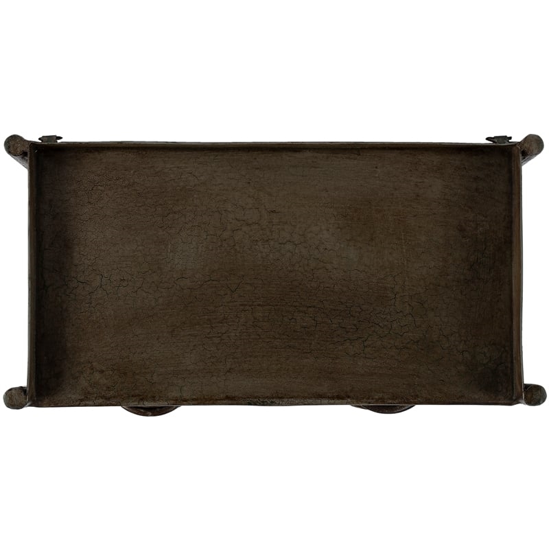 Beaumont Lane 6-Drawer Contemporary Iron Metal Chest in Antique Bronze