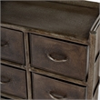 Beaumont Lane 6-Drawer Contemporary Iron Metal Chest in Antique Bronze