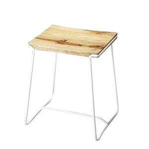 Beaumont Lane 21&quot Stool in White